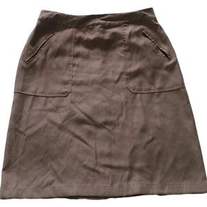 D. P. S. Petite Tan A-line Vintage Skirt with Pockets